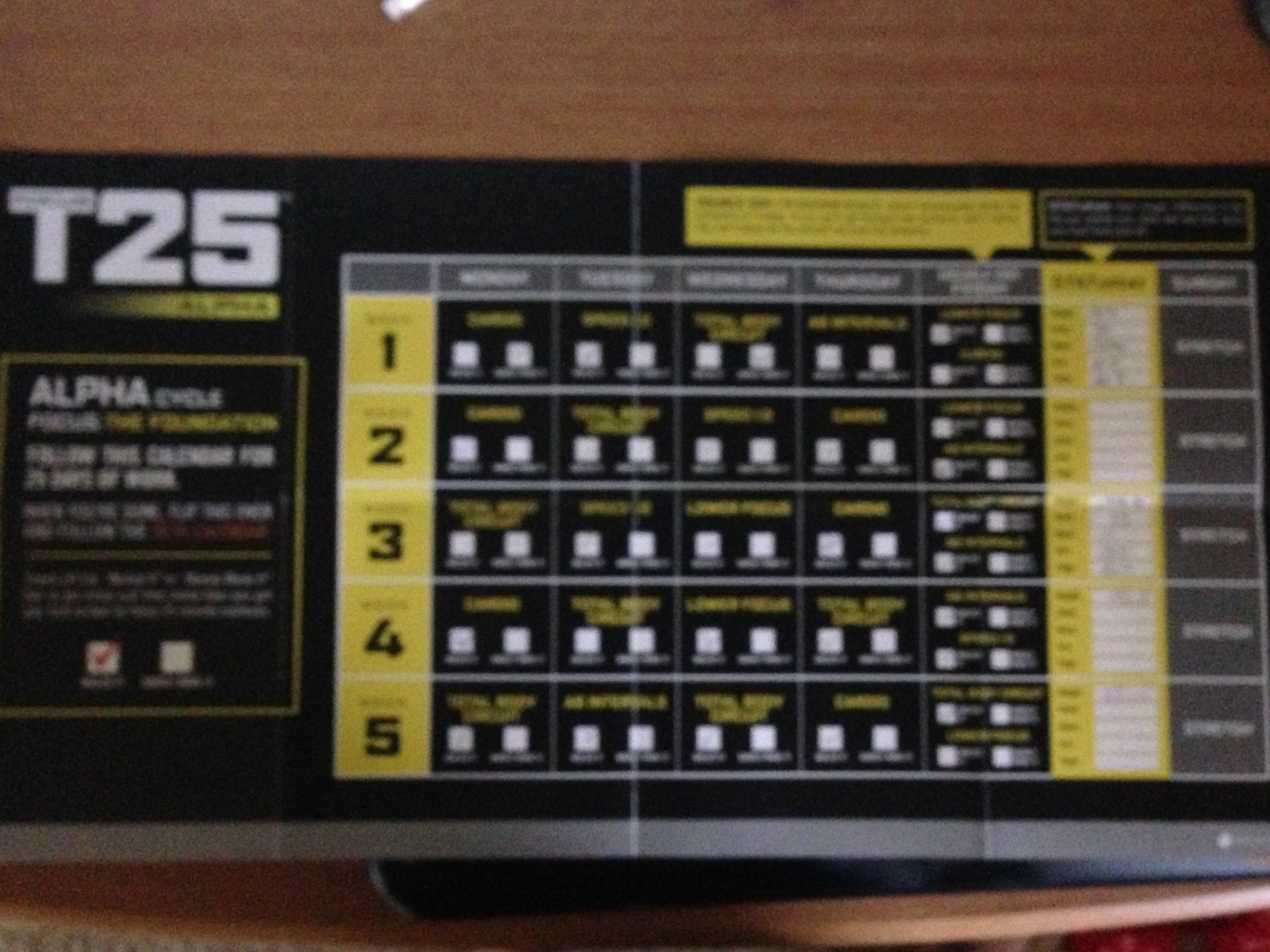 T25 Alpha and Beta calendar NeverStopping.me